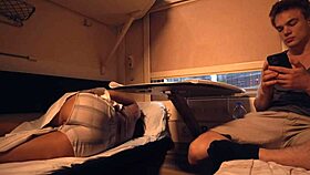 Sneaky Quickie with Bent-Over Beauty