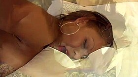 kiante strokes her shaved milf pussy craving monster cock cumshot