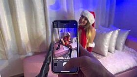 ON CHRISTMAS NIGHT YOUNG TATTOOED SLUT GAGS ON COCK THEN RIDES HARD