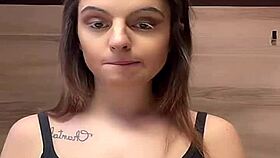 her braless huge tits in tight tanktop make me so horny all day
