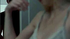 dude spies petite blonde, gropes her shaved pussy secretly