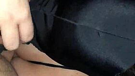 bound masked babe sucks throbbing cock hard!