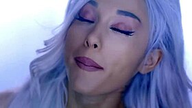 ariana grande delivers cute petite tongue action close-up