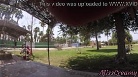 Naked Public Park Flash! Gripping Thick Cock as Strangers Stare in Shock