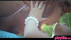 road trip gets sexy with hot blonde and redhead lesbians outdoors