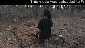 sweet submissive savors ass piss at picnic before savage face fuck