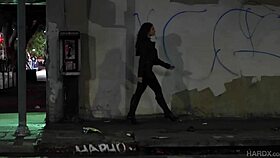 april bends over for intense double anal pounding from two studs