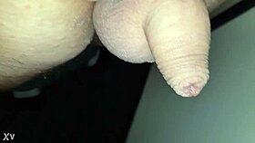 Bound tiny cock slapped hard with huge balls exposed! 😈👋