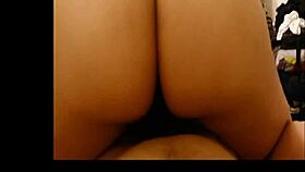 big booty filipina girlfriend bounces reverse cowgirl on thick cock