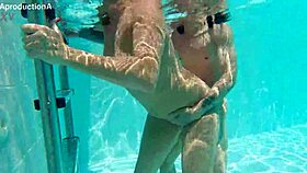 diving deep for underwater anal toyboy pounding
