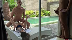 Hubby Jerks While I Fuck Stranger Hard!