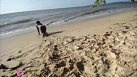 Elvie you're such a slut getting fucked on the beach romantically part 4