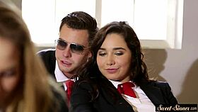 classy babe rides cock cowgirl with passionate spooning vibes 😍