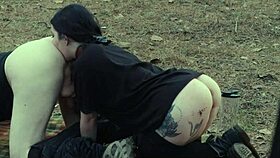 sweet submissive savors ass piss at picnic before savage face fuck