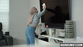 Muslim maid devours boss monster cock pov hardcore blowjob