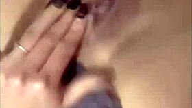 Mexican beauty fingers her hot vagina deeply at home