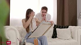 My wild threesome with skinny driver servant