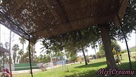 Naked Public Park Flash! Gripping Thick Cock as Strangers Stare in Shock