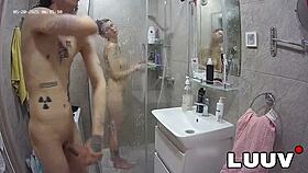 Alice and lucien flaunt real shower intimacy on camera