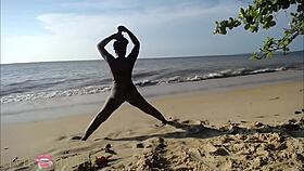 Elvie you're such a slut getting fucked on the beach romantically part 4