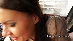 Big Titted Teen Risks Anal Fuck in Moving Car Thrill