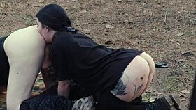 sweet submissive savors ass piss at picnic before savage face fuck