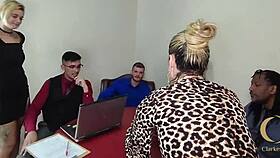 office turns crazy with slutty babe taking big cocks everywhere