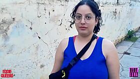 Creepy gym latina with huge tits obsessed smelling my cock