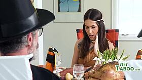 Milf Squirts Wet Juices in Thanksgiving Lust Feast