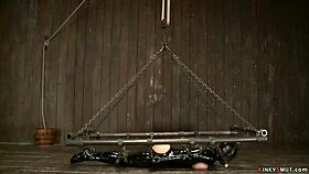 Busty Milf Strapped Tight in Latex Suspension Torment