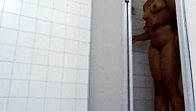 real amateur couple gets soaking wet in bathroom shower for steamy homemade sex