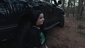 sweet submissive savors ass piss at picnic before savage face fuck