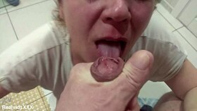 come closer, feel this mature woman's wet pussy in bathroom doggystyle fuck
