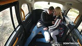 sexy blonde widow rides hard in the taxi 🚀