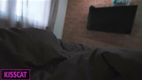 dreaming of a wild threesome in bed with hot milf and creampie finish