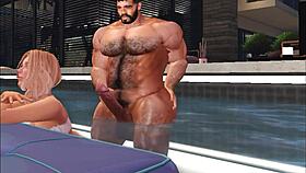 Handsome Hunk Cam Heyward Draws Blonde into Steamy Group Action