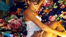 Skinny teen tempts with POV anal age play tease