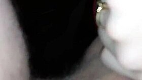 Girlfriend blindfolded, doesn't know she's sucking old cock on film!