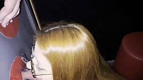 she deepthroats gloryhole cock in swing house till cum explodes