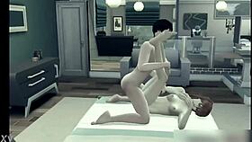 Asuka Pounds Shinji in Fierce Wild Cock Pounding Sex