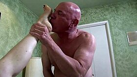 sexy redhead vanessa milf deepthroats mature man's throbbing cock hard