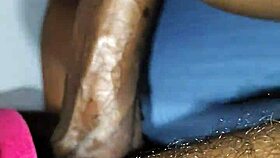 Pounding wife's sloppy pussy with huge saliva cock!