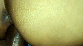 Pounding wife's sloppy pussy with huge saliva cock!