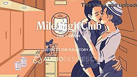 desperate lesbian licks soaking pussy on risky public flight!