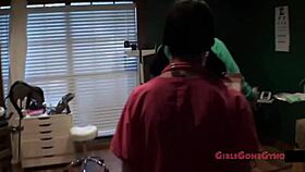 tina lee comet's orgasm research with toys fingering in nurse latex hospital