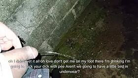 Thrilling public outdoor sex and peeing behind church ignites couple's passion