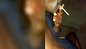 African 18+ teen worships bbc passionately with cum on her tits