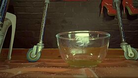 domme april serves fresh warm pee from her pierced pussy outdoors