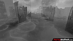 Milf Deepthroats Huge Cock in Post-Apocalypse Fantasy!