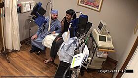 Eliza sheilds curly brunette guinea pig spreads shaved pussy 😈🧪